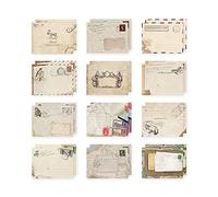 72 Pezzi Mini Buste, Mini Vintage Buste, Buste Lettere Vintage, Mini Busta Piccola Stile Retrò per Natale/Ringraziamento/Matrimonio/Festa di Compleanno/Note/Saluti