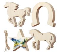 72 Pezzi Ritagli in Legno a Forma di Cavallo, Set | Adatti per Scrivere e Dipingere, senza Sbavature, per Decorazioni Scolastiche e Progetti Creativi