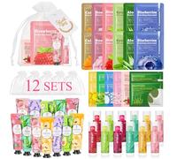 72 pezzi Set regalo da donna, patch occhi, maschera viso, crema mani e balsamo per le labbra, forniture per feste termali, bomboniere per matrimoni nuziali, baby shower, pigiama party