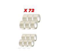 72 ROTOLI DI SCOTCH TRASPARENTE 48X132M IMBALLAGGIO NASTRO ADESIVO INODORE