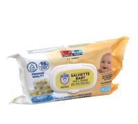 72 Salviettine neonati detergenti con camomilla e glicerina
