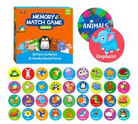 72 Schede di Gioco di Corrispondenza della Memoria, Carte Abbinate a Tema Animale per i Più Piccoli, 36 Paia di Schede di Memoria per La Scuola Materna 4 5 6 Anni