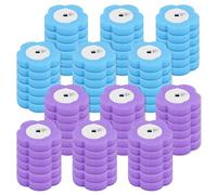 72 testine di ricambio per scopino WC usa e getta, in spugna blu, testa di ricarica con detergente, spazzola per WC per lavabo, vasca da bagno (72pcstwocolor)