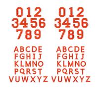 72 toppe lavabili con numero di lettere e numeri, filo da ricamo robusto per bambini, decorazione per abbigliamento, toppe da ricamo per indumenti