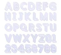 72 toppe termoadesive a forma di lettere dell'alfabeto, ricamate con numeri dalla A alla Z, da 0 a 9, da applicare con ferro da stiro, lettere e numeri, per vestiti, cappelli, jeans, accessori fai da