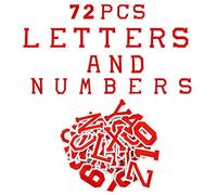 72 toppe termoadesive ricamate lettere dalla A alla Z numeri da 0 a 9 per vestiti, vestiti, cappelli, jeans, accessori fai da te, rosso
