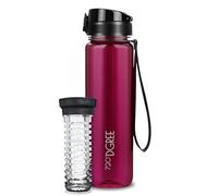 720°DGREE Borraccia 1Litro “uberBottle“ +Infusore, crystalClear - Senza-BPA, Prova Perdite - Bottiglia, Borracce d'Acqua Sportiva per Palestra, Ciclismo, Gym, All'aperto, Escursioni, Viaggio, Lavoro