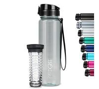 720°DGREE Borraccia 1Litro “uberBottle“ +Infusore, crystalClear - Senza-BPA, Prova Perdite - Bottiglia, Borracce d'Acqua Sportiva per Palestra, Ciclismo, Gym, All'aperto, Escursioni, Viaggio, Lavoro