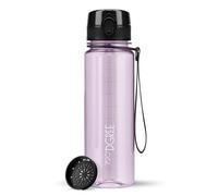 720°DGREE Borraccia Bambini 500ml “uberBottle“ +Setaccio, crystalClear- Senza-BPA, Prova Perdite - Bottiglia, Borracce d'Acqua per Ragazza, Ragazzi, Scuola, Ciclismo, All'aperto, Escursioni, Viaggio