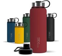 720°DGREE Borraccia termica 1 litro "noLimit" - Bottiglia acqua termiche in acciaio inox - Senza BPA - Borracce perfetto per bevande (950ml) calde, fredde, università, ufficio, all'aperto +2 Coperchi