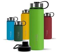 720°DGREE Borraccia termica 1 litro "noLimit" - Bottiglia acqua termiche in acciaio inox - Senza BPA - Borracce perfetto per bevande (950ml) calde, fredde, università, ufficio, all'aperto +2 Coperchi