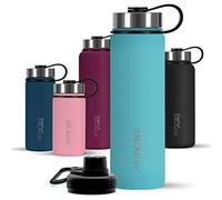 720°DGREE Borraccia termica 750 ml "noLimit" - Bottiglia acqua termiche in acciaio inox - Senza BPA - Borracce perfetto per bevande (710ml) calde, fredde, università, ufficio, all'aperto +2 Coperchi