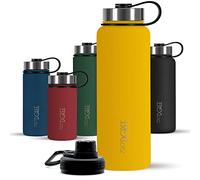 720°DGREE Borraccia termica 750 ml "noLimit" - Bottiglia acqua termiche in acciaio inox - Senza BPA - Borracce perfetto per bevande (710ml) calde, fredde, università, ufficio, all'aperto +2 Coperchi