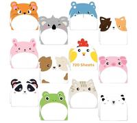 720 Fogli Blocchetti Memo Adesivi, 24 Pezzi Gadget Compleanno Bambini, Mini Animali Note Adesive, Regalini Festa Compleanno, Gadget Compleanno Bambini, Gadget Compleanno Bambina