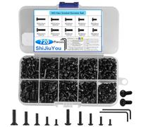 720 PzViti M3, Bulloni e Dadi, Set di Viti a Testa Svasata Piatta con Esagono Incassato e Set di Viti a Testa Cilindrica con Esagono Incassato, Bulloni a Brugola per Macchine