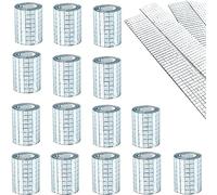 7200 mattonelle a mosaico a forma di sfera da discoteca, autoadesive, in vero vetro, quadrate, per fai da te, fai da te, argento e oro rosa, 15 fogli (argento)