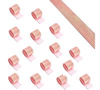 7200 piastrelle a specchio a mosaico a sfera da discoteca, autoadesive, in vero vetro quadrato, per fai da te, fai da te, argento oro rosa, 15 fogli (oro rosa)