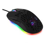 7200DPI USB cablato mouse ottico gioco a nido d'ape shell mouse RGB LED retroilluminazione BlackTypeC