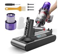 7200mAh, Batteria per Dyson V10 Cyclone/Animal/Absolute/Fluffy/Motorhead SV12 senza fili Caricabatterie Aspirapolvere a mano Batteria di ricambio ad alta capacità (1 Filtro Post)