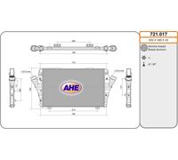 721.017 AHE Intercooler per FIAT,OPEL,VAUXHALL