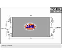 721.027 AHE Intercooler per CHEVROLET,OPEL,VAUXHALL