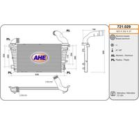 721.029 AHE Intercooler per OPEL,VAUXHALL