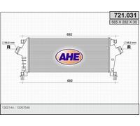 721.031 AHE Intercooler per OPEL,VAUXHALL