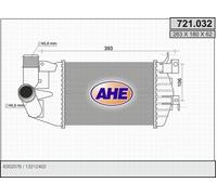 721.032 AHE Intercooler per OPEL,VAUXHALL