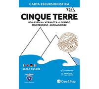 721 Cinque Terre: Bonassola, Vernazza, Levanto, Monterosso, Rio Maggiore. Carta escursionistica 1:25.000: Wanderkarte 1:25000: 21