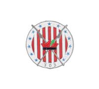 723 WW2 POLACCO AIR FORCE FIGHTERS SQUADRON 303 WARSAW BADGE POLONIA