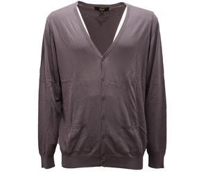 7239AC cardigan uomo LIU-JO UOMO cotton dark grey sweater men