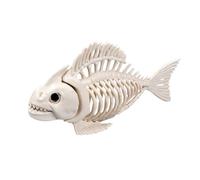72400 Scheletro di pesce misura 24 cm bocca mobile finta in plastica decorazione