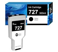 727 Cartuccia d'inchiostro 300ML per Cartucce d'inchiostro HP 727 C1Q12A Sostituzione per HP DesignJet T1530 T2500 T920 T930 T1500 (1x Nero Opaco)