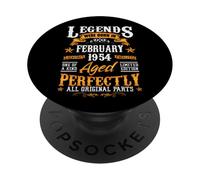72esimo compleanno Vintage Legends Nato nel 1954 72 anni PopSockets PopGrip Adesivo