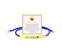 72ore Just Breathe - Braccialetto con scritta "Don't Let the Hard Days Win", regalo motivazionale inciso, regalo motivazionale per donne, regalo motivazionale per donne, Lega, Nessuna pietra preziosa