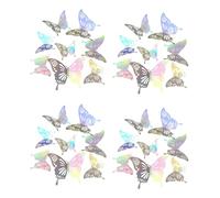 72pcs adesivi decorativi farfalla scava colorato decalcomania della parete per la casa matrimoni decorazione della parete di facile applicazione decorazioni per la casa farfalla adesivo