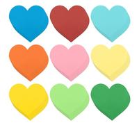 72pz Carta a Forma di Cuore, Cuori di Carta 9 Colori Biglietti a Forma di Cuore Grandi Fustellati a Cuore Decorazioni per Bacheca a Cuore per Materiale Scolastico Artigianale di San Valentino