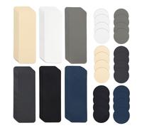 72pz Kit di Riparazione per Buchi Nelle Scarpe, Toppe Autoadesive Riparazione di Talloni Dita Inserti Resistenti All'usura per Scarpe Ginnastica e Rete (6 Colori, Forme Rettangolari e Rotonde)