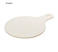72pz LEONE Mini Tagliere in betulla Tondo monouso Finger food 8cm