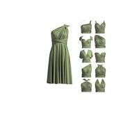 72styles Lunghezza al Ginocchio Infinity Abito per Damigelle d'onore Convertibile Trasformatore Multiway Twist Wrap Midi