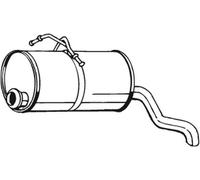 73 CV SILENZIATORE POSTERIORE PER PEUGEOT Partner Combispace 5, G 1.4 KW 54 CV 7