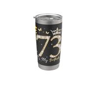 73 È il mio compleanno, è il mio 73° compleanno, 73 anni Bicchiere termico in acciaio inox doppia parete
