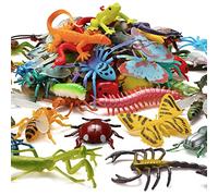 73 Insetti in Plastica, Set di Giocattoli Bug Figure di Insetti Colorati Realistici per Bambini per Festa a Tema Giocattoli Educativi Bomboniere Riempitivi per Regali Premi Halloween Compleanno
