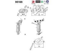 73 KW 99 CV CATALIZZATORE PER Toyota Auris E18 1.3