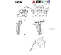 73 KW 99 CV CATALIZZATORE PER Toyota Yaris P13 1.3