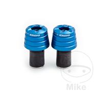 730.06.89 Terminali Del Manubrio Alluminio EVOTECH Universale Blu Moto