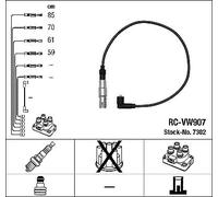 7302 NGK Kit cavi accensione per SEAT,VW