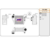 731.004 AHE Intercooler per AUDI,SEAT,SKODA,VW