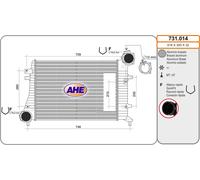 731.014 AHE Intercooler per AUDI,SEAT,SKODA,VW