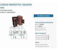 73240109 MEAT &AMP; DORIA RELE Fiat Ulysse 1.9 TD/Peu.106 II 1.5 D